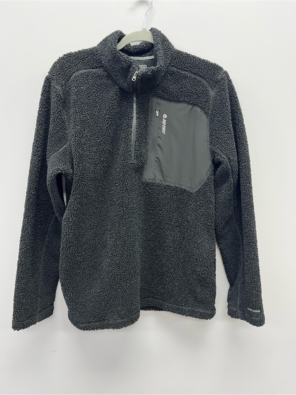 Hi-Tec Men's Black Sherpa Quarter-Zip Pullover Medium